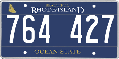RI license plate 764427