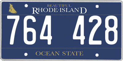 RI license plate 764428