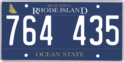 RI license plate 764435