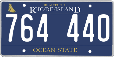 RI license plate 764440