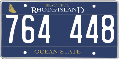 RI license plate 764448