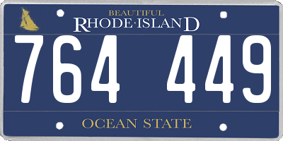 RI license plate 764449