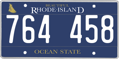 RI license plate 764458