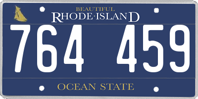 RI license plate 764459