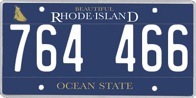 RI license plate 764466