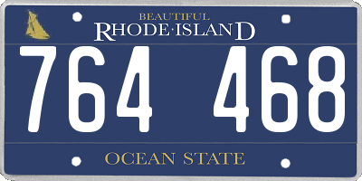 RI license plate 764468