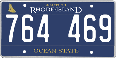 RI license plate 764469