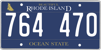 RI license plate 764470