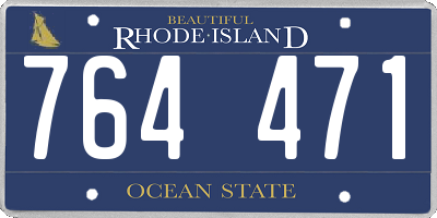 RI license plate 764471