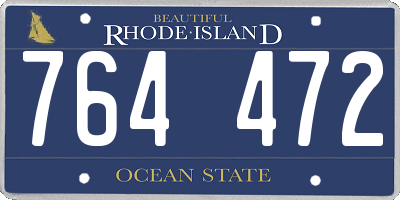 RI license plate 764472