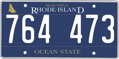 RI license plate 764473