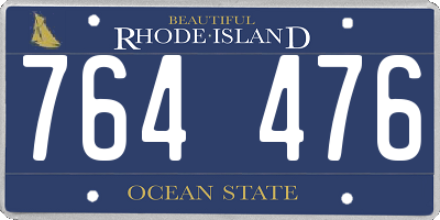 RI license plate 764476