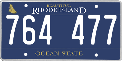 RI license plate 764477