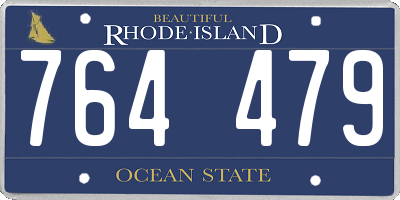 RI license plate 764479