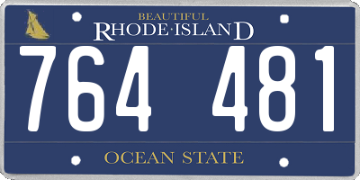 RI license plate 764481
