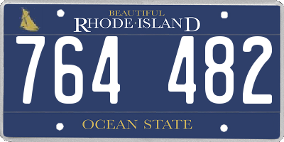 RI license plate 764482