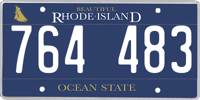 RI license plate 764483