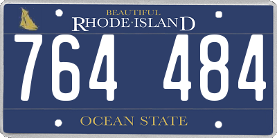 RI license plate 764484