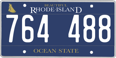 RI license plate 764488