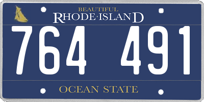 RI license plate 764491