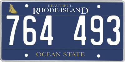 RI license plate 764493