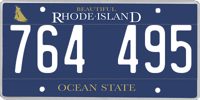 RI license plate 764495
