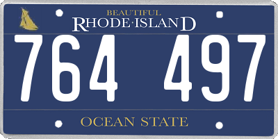 RI license plate 764497
