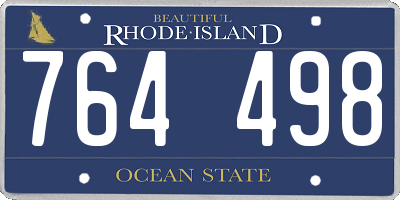 RI license plate 764498