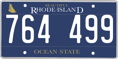 RI license plate 764499