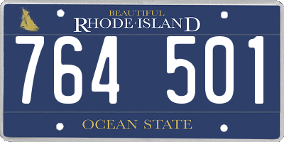 RI license plate 764501