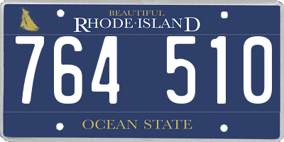 RI license plate 764510