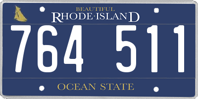 RI license plate 764511