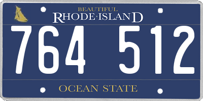 RI license plate 764512