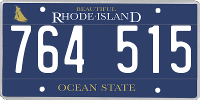 RI license plate 764515