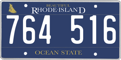 RI license plate 764516