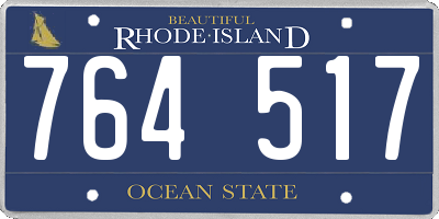 RI license plate 764517