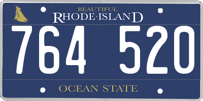 RI license plate 764520