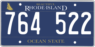 RI license plate 764522