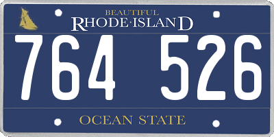 RI license plate 764526