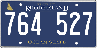 RI license plate 764527