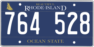 RI license plate 764528