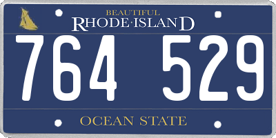 RI license plate 764529