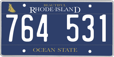 RI license plate 764531
