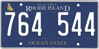 RI license plate 764544