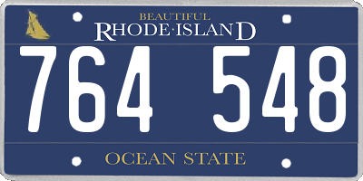 RI license plate 764548