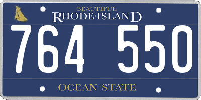 RI license plate 764550