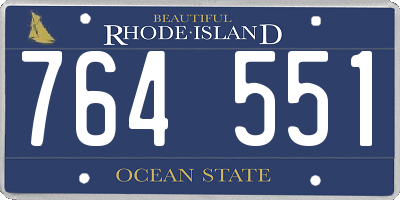 RI license plate 764551