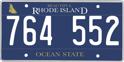 RI license plate 764552