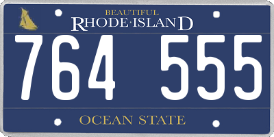 RI license plate 764555