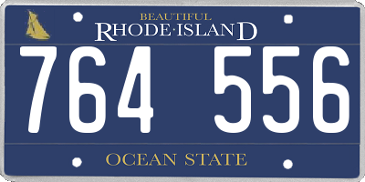 RI license plate 764556